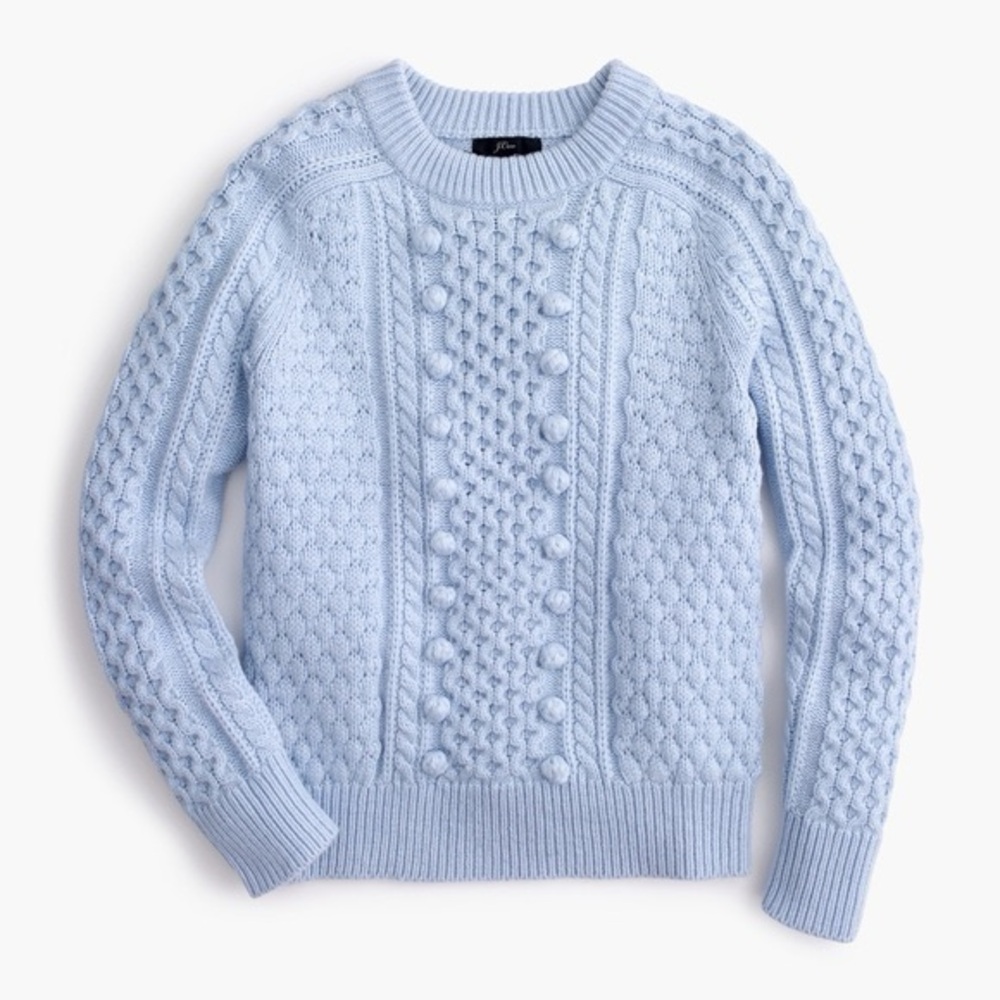 J.Crew Size m Popcorn Bauble Cable Knit Sweater wool blend